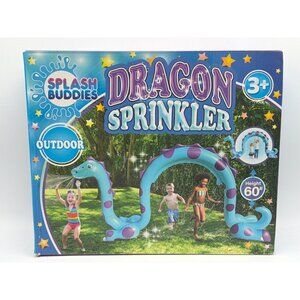 Splash Buddies Inflatable Dragon Sprinkler Outdoor Toy 60" For Kids 3+